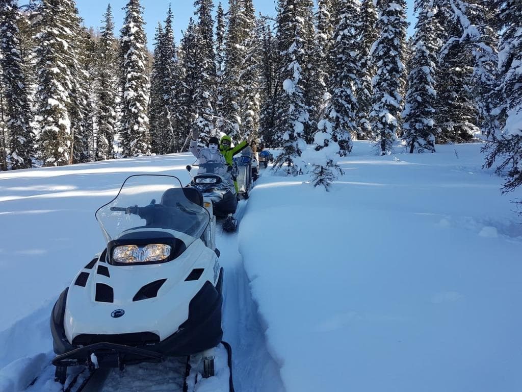 К заповедным уголкам на снегоходе:озеро Тальмень - фото 4
