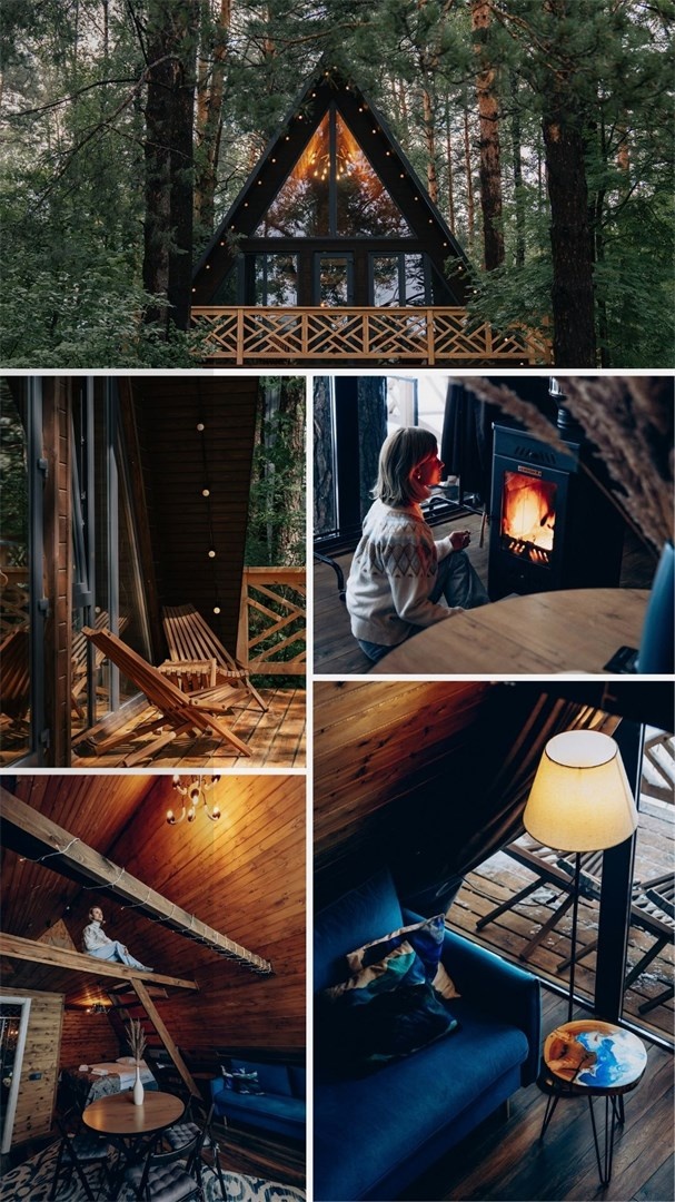 №7 | Большой A-Frame с двумя спальнями и камином (до 6 чел) - фото 3