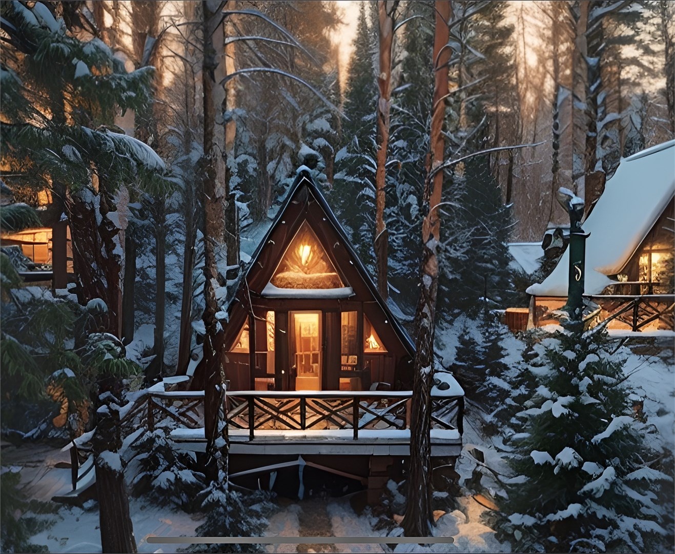 №5 | A-Frame с одной спальней и очагом на террасе - фото 10