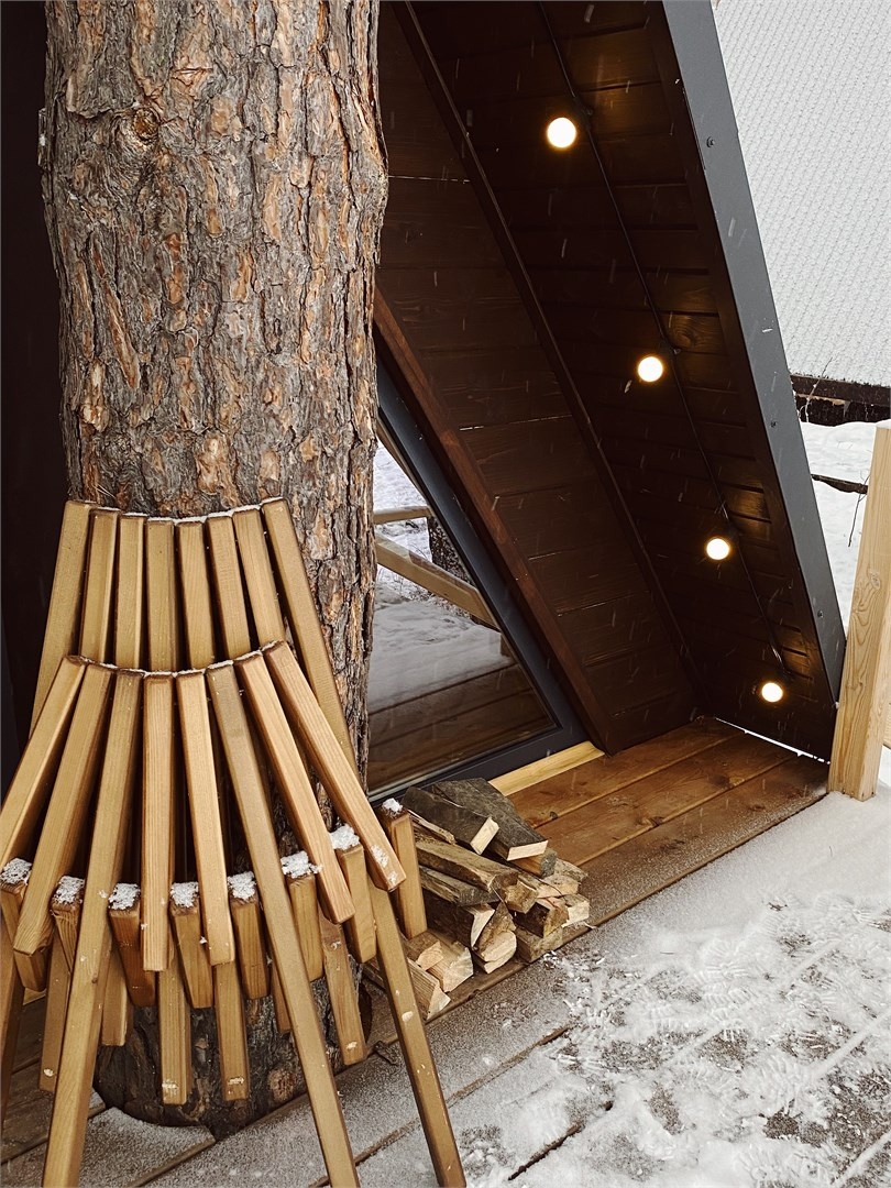 №8 | Premium A-Frame с двумя спальнями и камином (до 6 чел) - фото 12