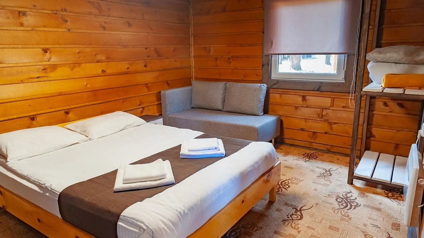 "Категория ББ" Номер с 2-спальной кроватью в коттедже с террасой  - фото 10