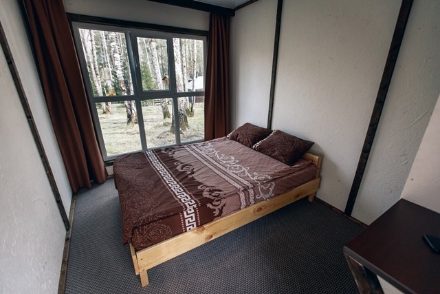 "Категория ЛД"  Номер с 2-спальной кроватью в летнем домике с панорамными окнами  - фото 1