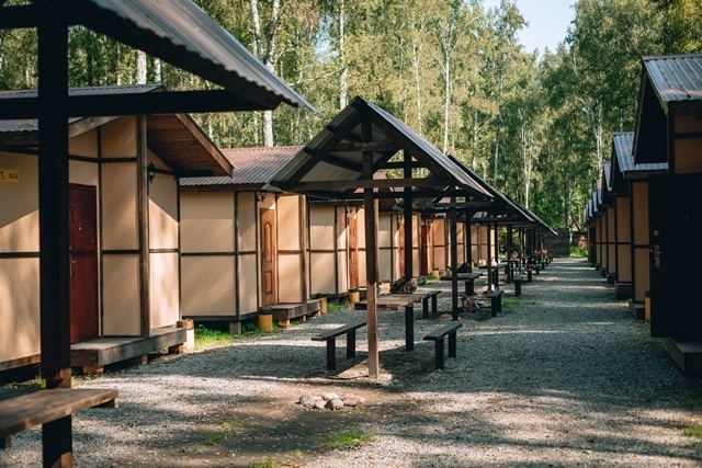 "Категория ЛД"  Номер с двумя 1-спальными кроватями в летнем домике с панорамными окнами  - фото 3