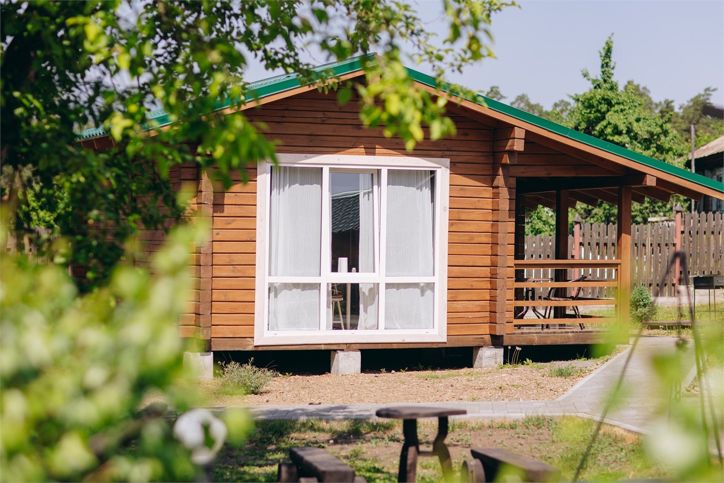 Шале - студия одноэтажное с двуспальной и двухъярусной кроватями - фото 1