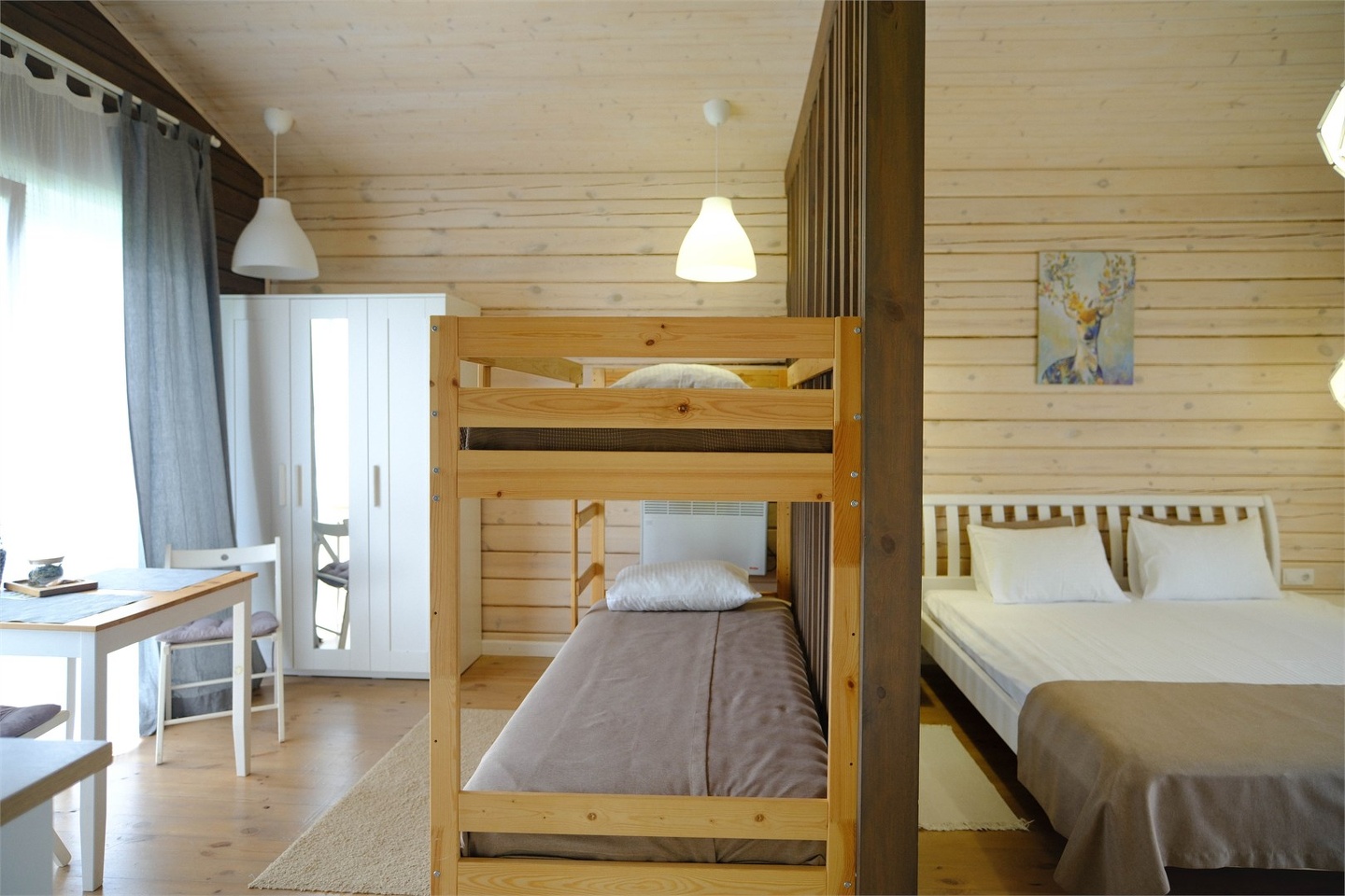 Шале - студия одноэтажное с двуспальной и двухъярусной кроватями - фото 2