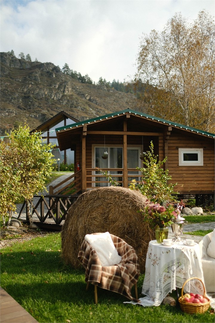 Шале - студия одноэтажное с двуспальной кроватью и диваном - фото 11