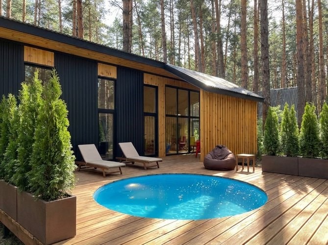 ВИЛЛА СЕМЕЙНАЯ С ЛЕТНИМ БАССЕЙНОМ - фото 1