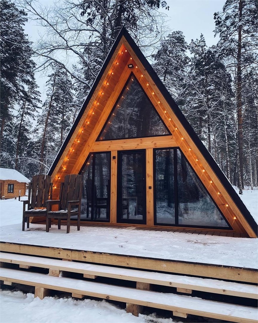 Шале в форме треугольника - фото 10