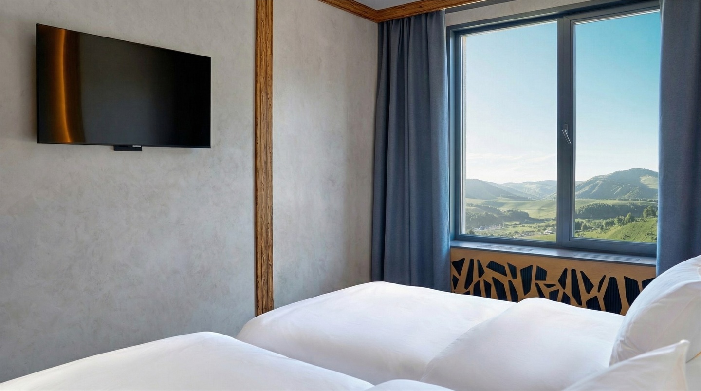 Стандарт дубль с двумя односпальными кроватями и видом на горы - фото 2