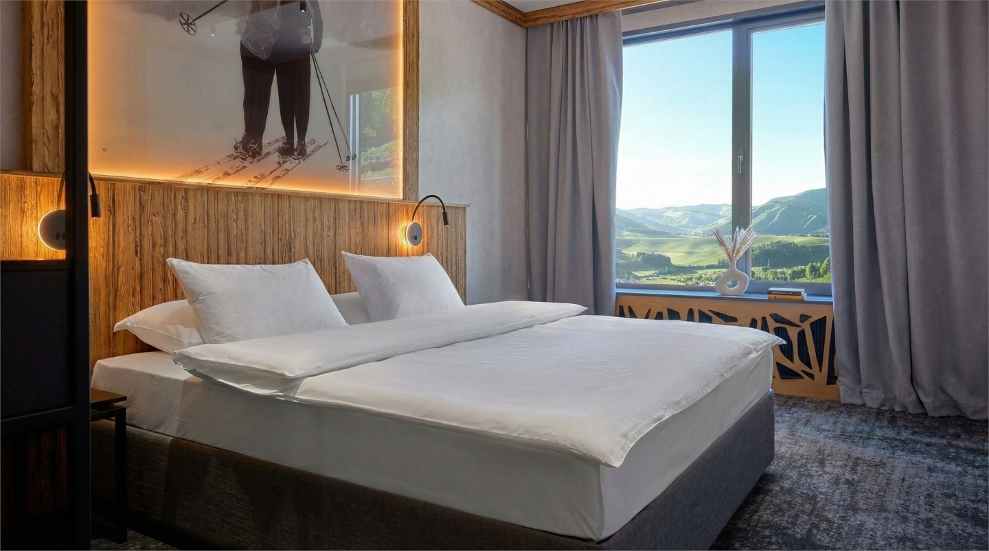 Стандарт с двуспальной кроватью и видом на горы - фото 1