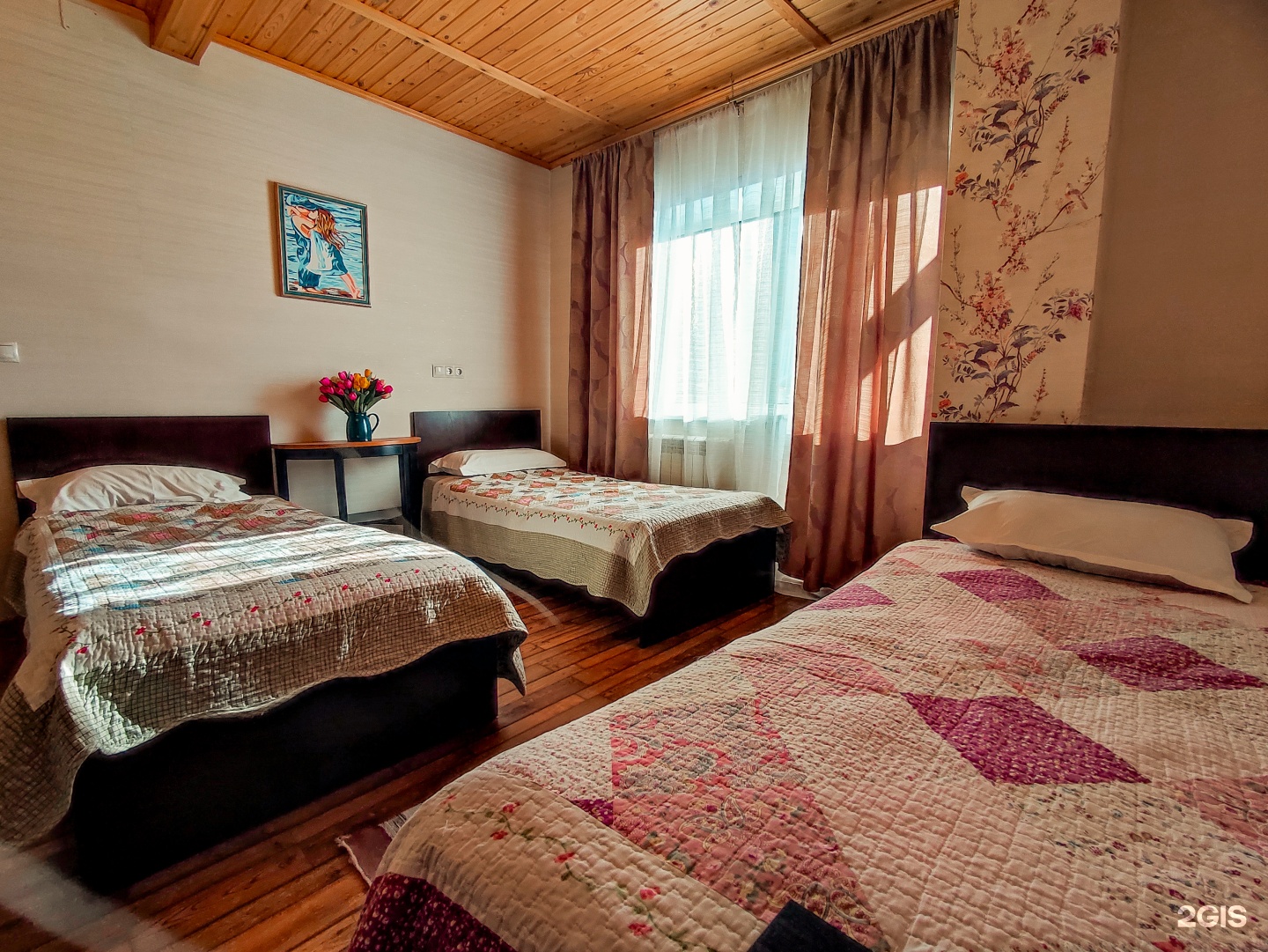 Трехместный номер с 3 односпальными кроватями - фото 1