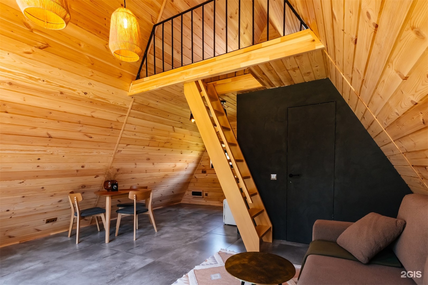 Дом А-фрейм вид на горы с одной спальней - фото 8