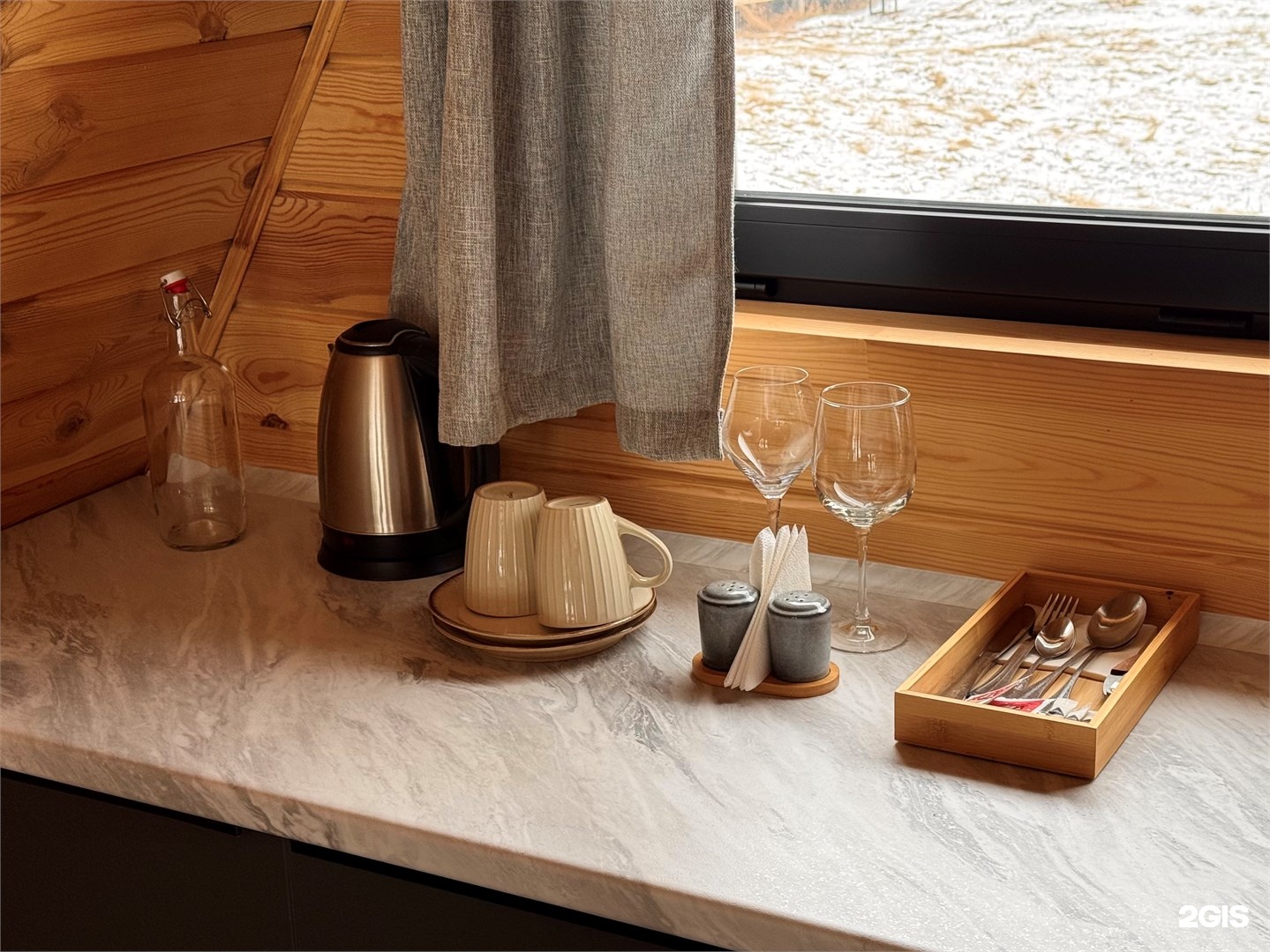 Дом А-фрейм вид на горы с одной спальней - фото 15