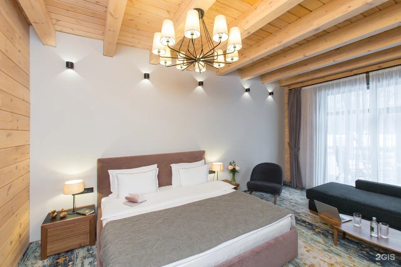 Номер Делюкс с двуспальной кроватью c видом на реку и террасой - фото 4