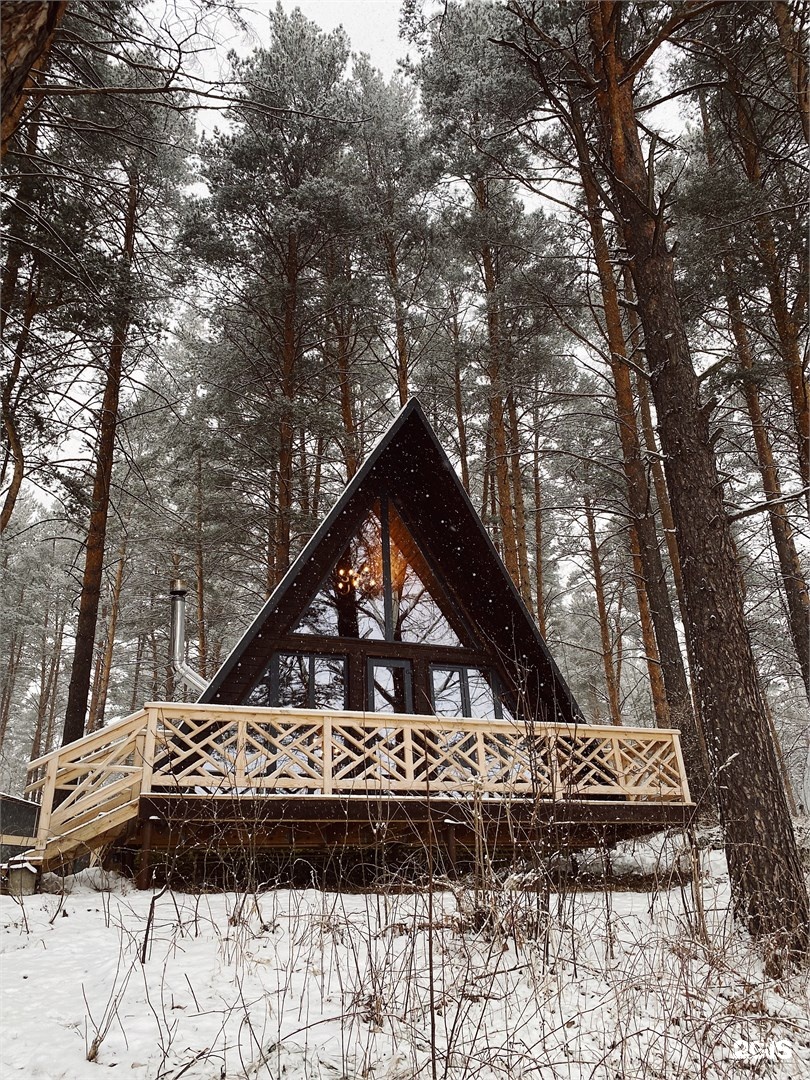№8 | Premium A-Frame с двумя спальнями и камином (до 6 чел) - фото 11