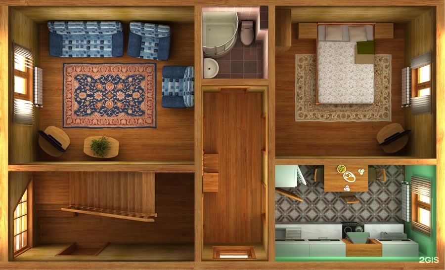 2-местный 2-комнатный стандарт первой категории 33 м2. Корпус 2 - фото 1