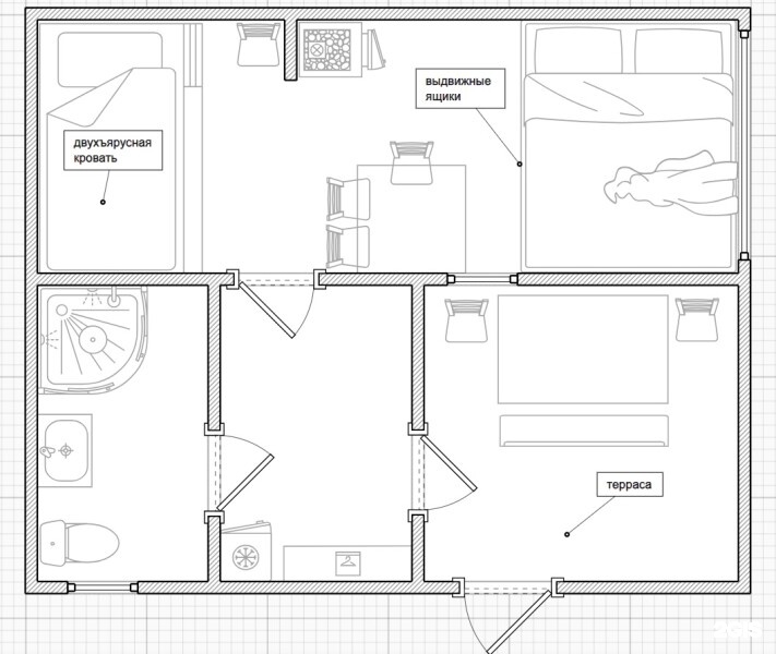Стандартный четырехместный (с дровяной печью) - фото 3