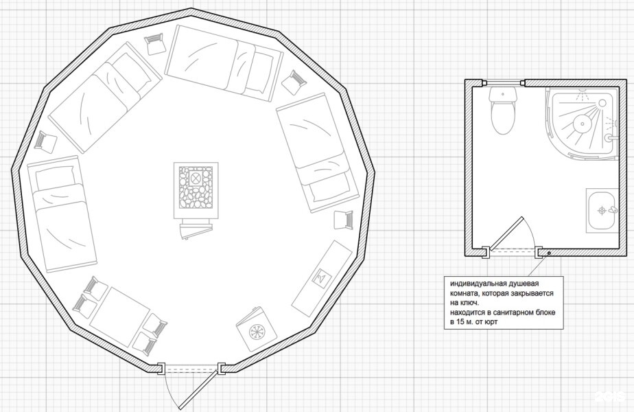 Юрта четырехместная - фото 3