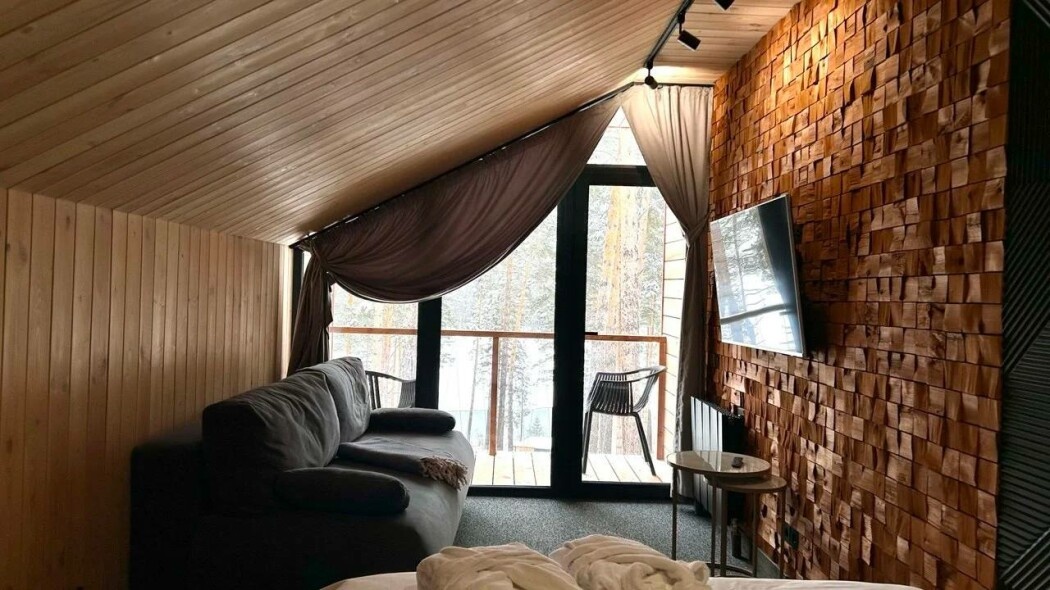 Номер в большом панорамном барнхаусе (2 этаж) для 2-4 гостей - фото 1