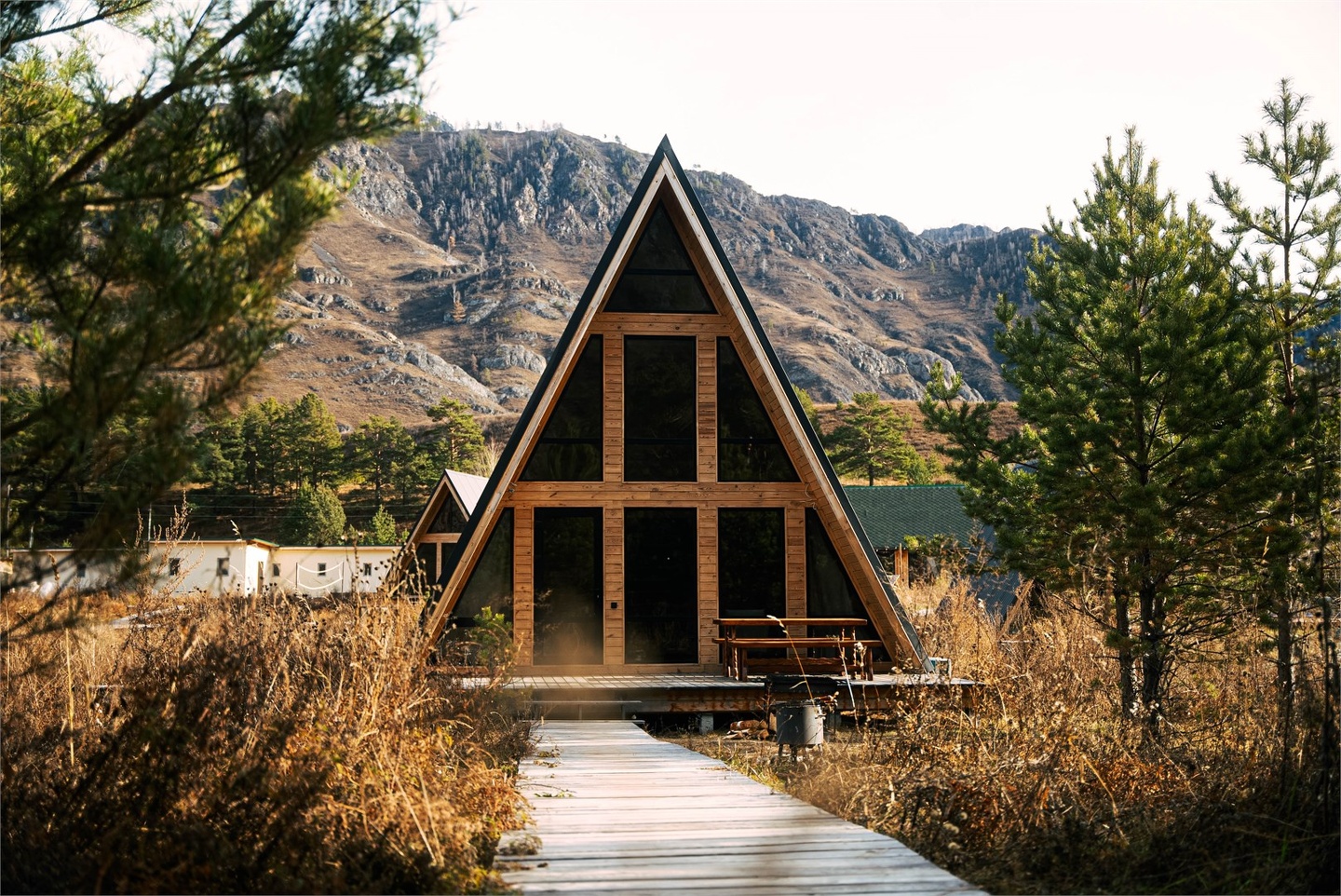 Дом А-фрейм две спальни с видом на горы - фото 15