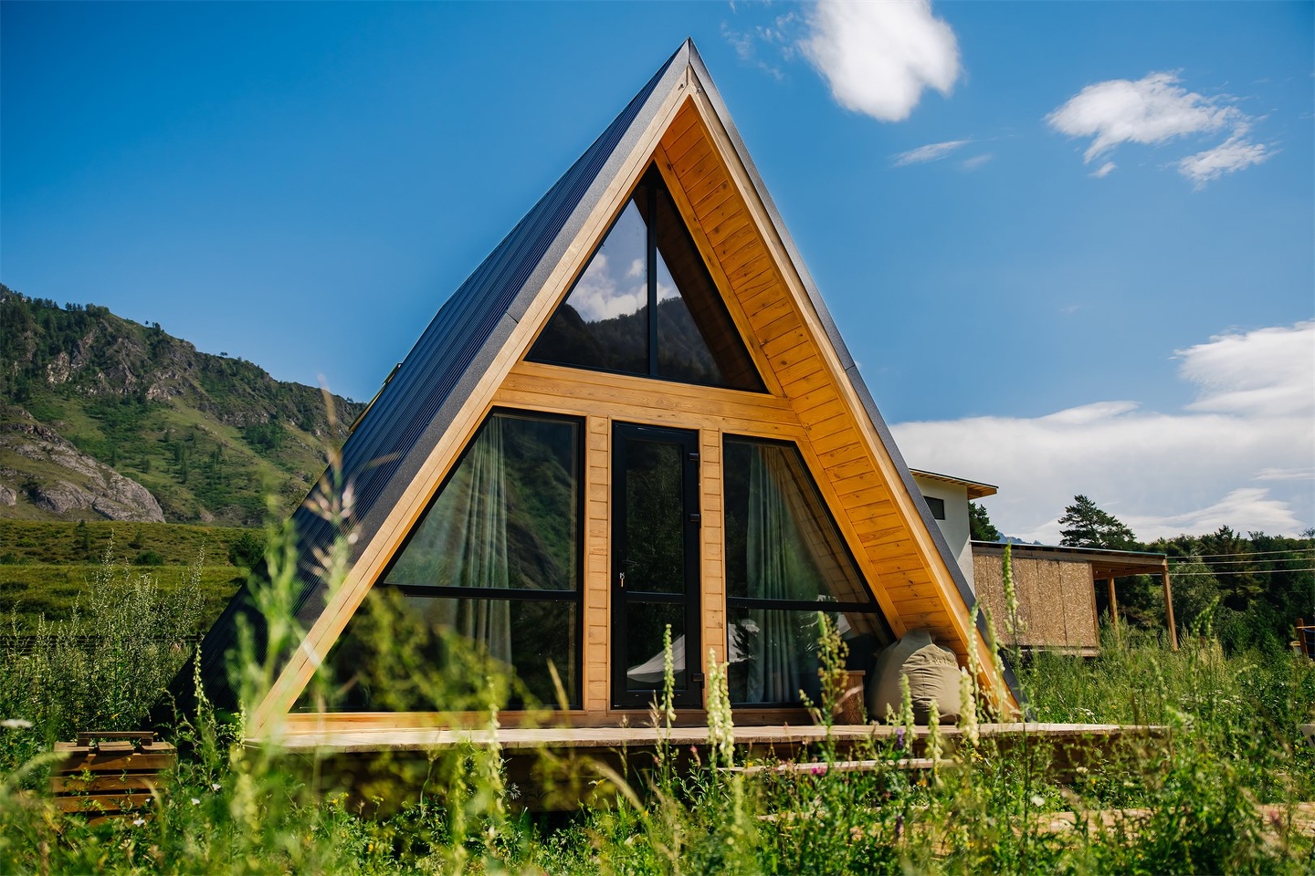 Дом А-фрейм вид на горы с одной спальней - фото 16