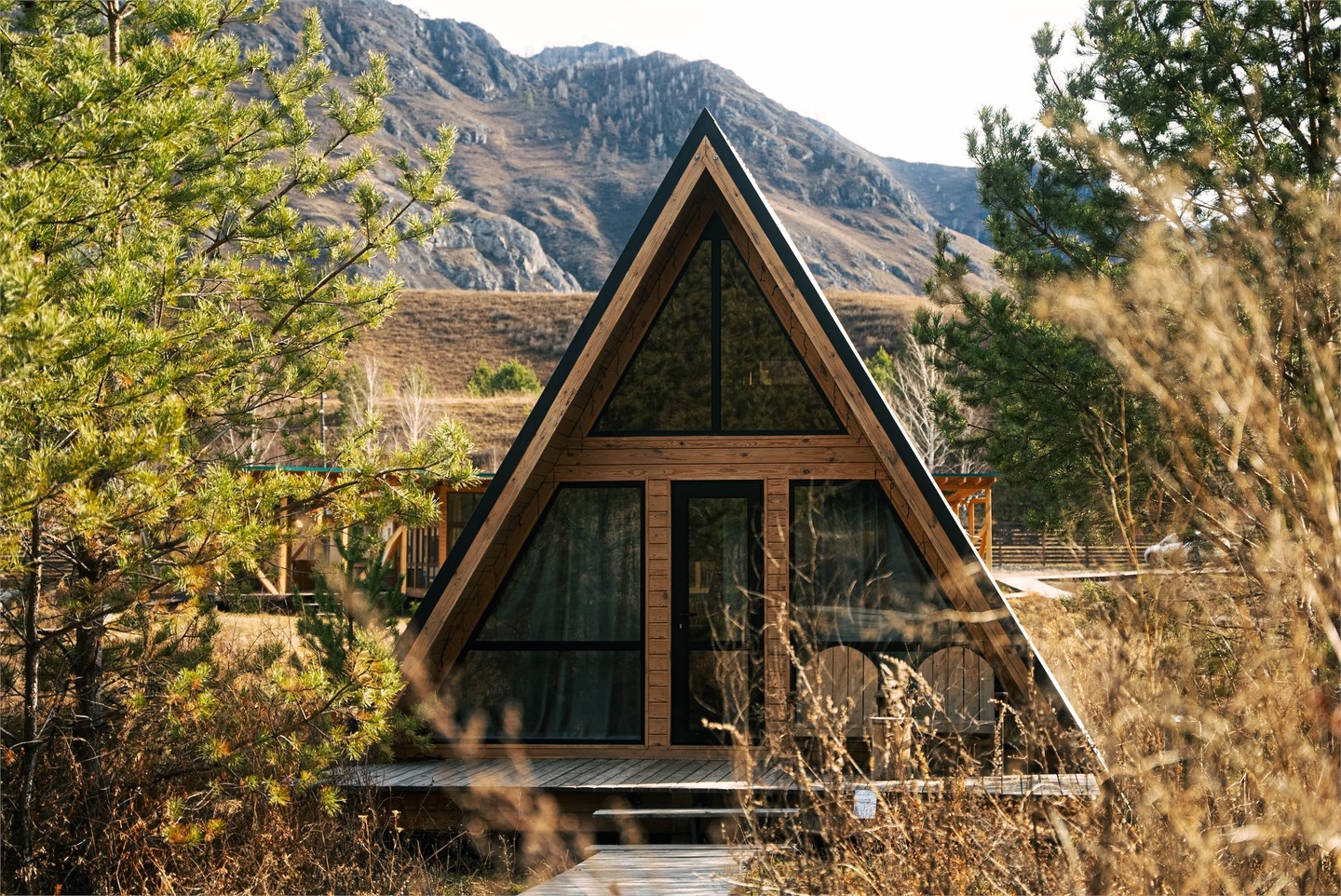 Дом А-фрейм вид на реку с одной спальней - фото 13