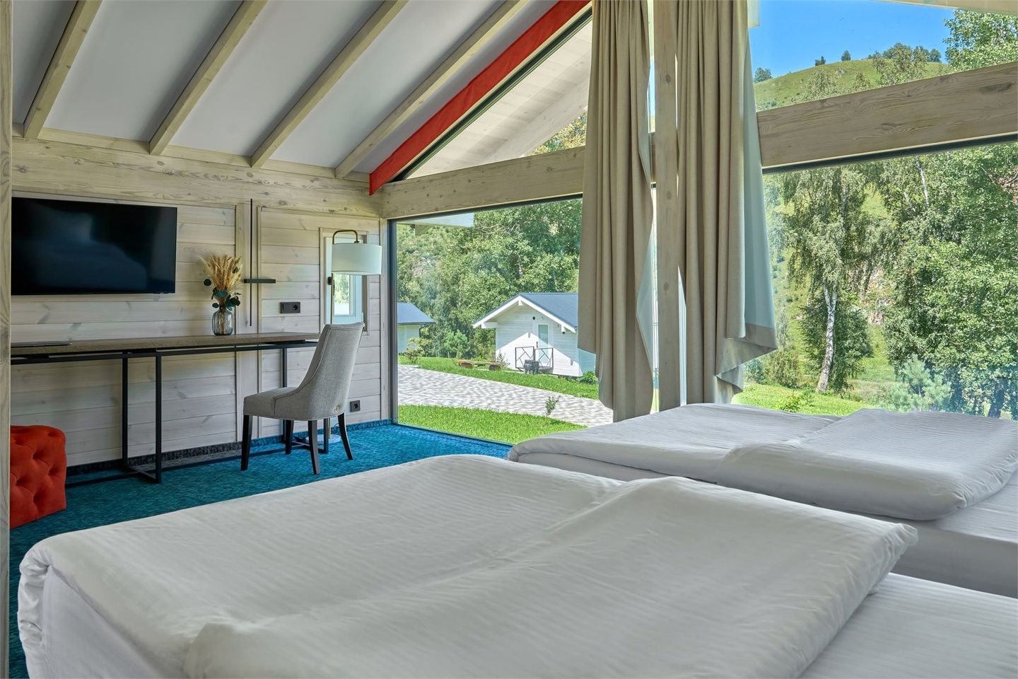 Шале c видом на парк маралов с двумя раздельными кроватями 2-я линия - фото 6