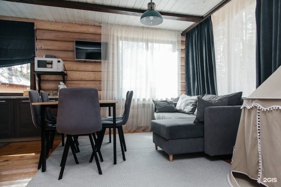 Домик на 6 человек (Дом Комфорт с видом на горы и реку со своей беседкой у озера) - фото 3