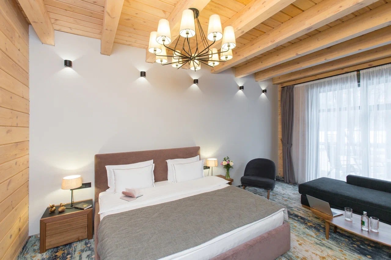 Номер Делюкс с двуспальной кроватью c видом на реку и террасой - фото 4