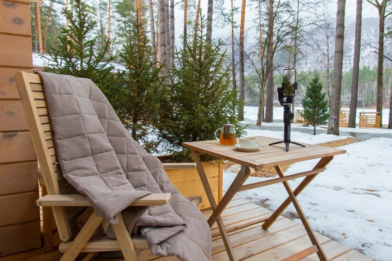 Номер Классик с двуспальной кроватью c видом на реку и террасой - фото 4